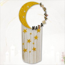 Süsle Bebek ve Parti Eid Ramadan, Püsküllü Ay SüS - 85cm x 35cm