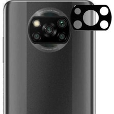 Microcase Xiaomi Poco X3 Pro Kamera Lens Koruma Halkası - Kapalı Tasarım Siyah
