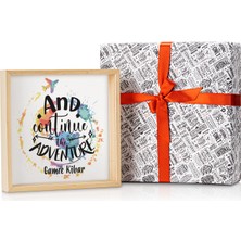 Hediyesepeti Hediye Sepeti Maceraya Devam Tasarımlı Ahşap Bilet Koleksiyon Kutusu