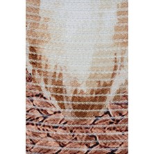 Naar Çift Taraflı Baskılı Jüt TRQ072 Renkli Daire Halı 100X100 ~ 1 M2