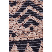 Naar Çift Taraflı Baskılı Jüt TRQ044 Siyah Daire Halı 150X150 ~ 2.25 M2