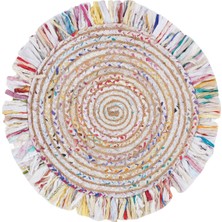 Naar Jüt Kcjn 11 Daire El Dokuma Halı Renkli 90X90 ~ 0.81 M2