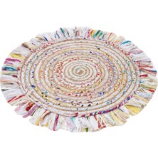 Naar Jüt Kcjn 11 Daire El Dokuma Halı Renkli 90X90 ~ 0.81 M2