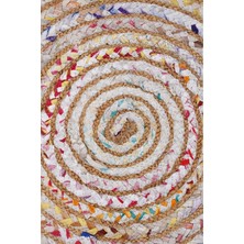 Naar Jüt Kcjn 11 Daire El Dokuma Halı Renkli 90X90 ~ 0.81 M2