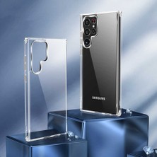 Kupa Samsung Galaxy S22 Ultra Kılıf Kamera Koruma Leke Tutmaz Şeffaf Sararmaz Sertifikalı Airbag Silikon