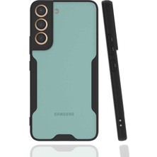 Kilifone - Galaxy S22 - Kılıf Kenarı Renkli Arkası Şeffaf Parfe Kapak