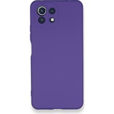 Case World Caseworld Xiaomi Mi 11 Lite Kapak Kamera Korumalı Içi Kadife Lansman Silikon Kılıf - Mor