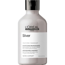 L'oreal Professionnel Serie Expert Silver Çok Açık Sarı, Gri ve Beyaz Saçlar için Renk Dengeleyici Mor Şampuanı 300 ml