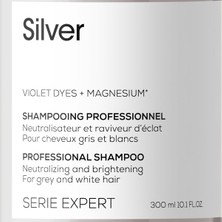 L'oreal Professionnel Serie Expert Silver Çok Açık Sarı, Gri ve Beyaz Saçlar için Renk Dengeleyici Mor Şampuanı 300 ml