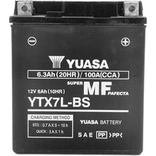 Yuasa Akü YTX7L-BS 12V 6.3AH 100A (-18C)