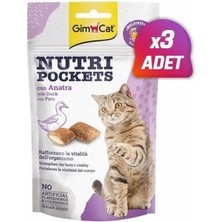 Gimcat Nutri Pockets Ördekli Kedi Ödül Maması 60 gr 3 Adet