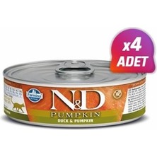 N&D Balkabaklı ve Ördekli Kedi Konservesi 80 gr 4 Adet Karışık Tatlı Mama Segmenti