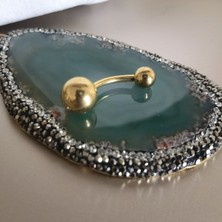 Bylin  G23 Titanyum Gold Göbek Piercing - 10 Mm- 1 Adet