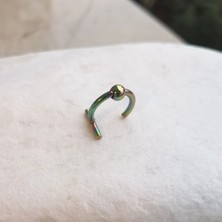 Bylin Gökkuşağı Rengi Delik Gerektirmeyen Halka Dudak ve Kulak Piercing/ Earcuff
