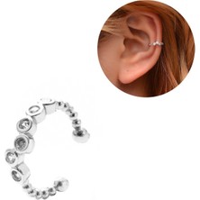 Bylin Zirkon Taşlı Kıkırdak (Sıkıştırma) Earcuff - Tek Adet