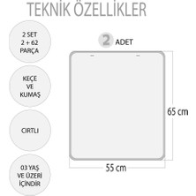 Tox 2 Set - 62 Parça Tox Iç Organlar ve Zıt Kavramlar Keçe Cırtlı Duvar Panoları , Eğitici Oyuncak