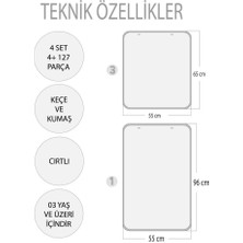 Tox 4 Set  127 Parça Tox Iskelet , Iç Organlar Sistemi , Takvim ve Duyguları Öğreniyorum Keçe Cırtlı Duvar Panoları , Eğitici Oyuncak