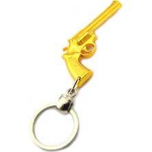 Anahtarlık Sepeti 45 Lik Toplu Kovboy Tabancası Anahtarlık - Gold Görünümlü