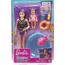 Barbie Bebek Bakıcılığı Oyun Seti Havuz Temalı GRP39