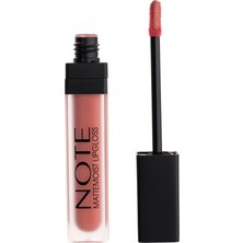 Note Mattemoist Lipgloss Yarı Mat Saten Bitişli Likit Ruj 410 Sandal Wood - Nude