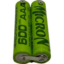 Micron 2.4V Tıraş Makinesi Pili Bataryası 600 Mah  Aaa Ince Pilden Puntalı