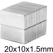 20X10X1.5MM Neodyum Güçlü Mıknatıs - Neodim Magnet