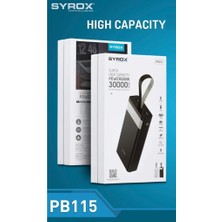 Syrox PB115 30000 Mah Powerbank Fenerli Taşınabilir Şarj Aleti