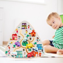 Homyl Ahşap Labirent Oyunu Montessori Öğrenme Eğitim Oyuncak Toddler 3 Yıl Çocuk Trafik Için (Yurt Dışından)