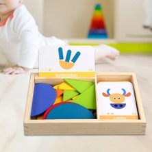 Homyl Klasik Ahşap Desen Blokları Eğitici Montessori Tangram Oyuncaklar Çocuklar Için 87 Adet (Yurt Dışından)