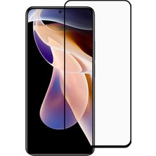 Microcase Xiaomi Redmi Note 11 Pro Çin Versiyon Tam Kaplayan Çerçeveli Tempered Ekran Koruyucu - Siyah