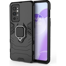 Microcase Oneplus 9rt 5g Batman Serisi Yüzük Standlı Armor Kılıf - Siyah