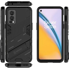 Microcase Oneplus Nord 2 5g Matrix Serisi Armor Standlı Perfect Koruma Kılıf - Siyah