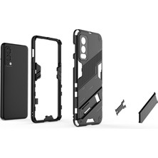 Microcase Oneplus Nord 2 5g Matrix Serisi Armor Standlı Perfect Koruma Kılıf - Siyah