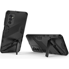 Microcase Samsung Galaxy M52 5g Matrix Serisi Armor Standlı Perfect Koruma Kılıf - Siyah