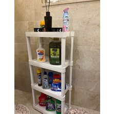 Decorelax 4 Raflı Plastik Banyo & Mutfak Organizer (Small Model)