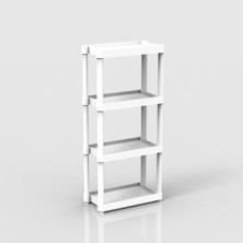 Decorelax 4 Raflı Plastik Banyo & Mutfak Organizer (Small Model)
