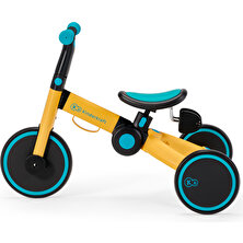 Kinderkraft 4trike Çok Fonksiyonlu Bebek Bisikleti Primrose Yellow, Üç Tekerlekli Denge Bisikleti, Denge Bisikleti, Pedallı Üç Tekerlekli Bisiklet bir arada, katlanabilir