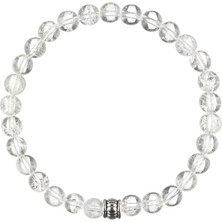 Zeynep Büyükbay Kristal Kuvars Doğal Taş Bileklik (6mm Küre Kesim)