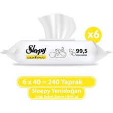 Sleepy Yenidoğan Islak Bebek Havlusu 6x40 (240 Yaprak)