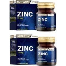Nutraxin Çinko Takviyesi 15 Mg 100 Tablet X2 Adet