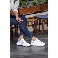 Jump 26821 Kadın Beyaz Gri Sneaker Anatomik Günlük Spor Ayakkabı 36/40 -1