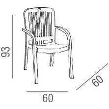 BPlas Swıng Monoblok Sandalye (4'lü Set)