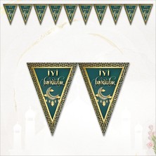 Süsle Bebek ve Parti İyi Bayramlar Üçgen Bayrak Flama - 2 mt