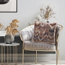 Adawall Kahverengi Geometrik Design Dekoratif Kırlent