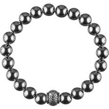 Zeynep Büyükbay Terahertz (Titreşim) Taşı Bileklik (8mm Küre Kesim)