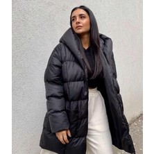 Glr & Gym Alara Kadın Bej Kışlık Oversize Şişme Mont