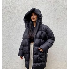 Glr & Gym Alara Kadın Bej Kışlık Oversize Şişme Mont