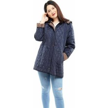 Glr & Gym Kelly Kapüşonlu Siyah Kapitone Kadın Mont