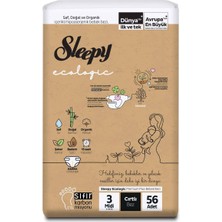 Sleepy Ecologic Ekonomik Paket Bebek Bezi 3 Numara Midi 56 Adet