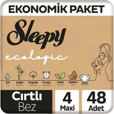 Sleepy Ecologic Ekonomik Paket Bebek Bezi 4 Numara Maxi 48 Adet